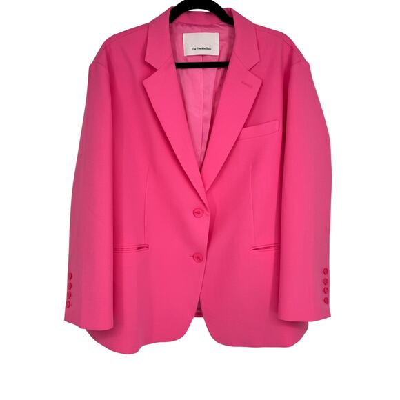 The Frankie Shop Bea Oversized‎ Blazer in Fuschia Hot Pink XXS - Picture 5 of 13